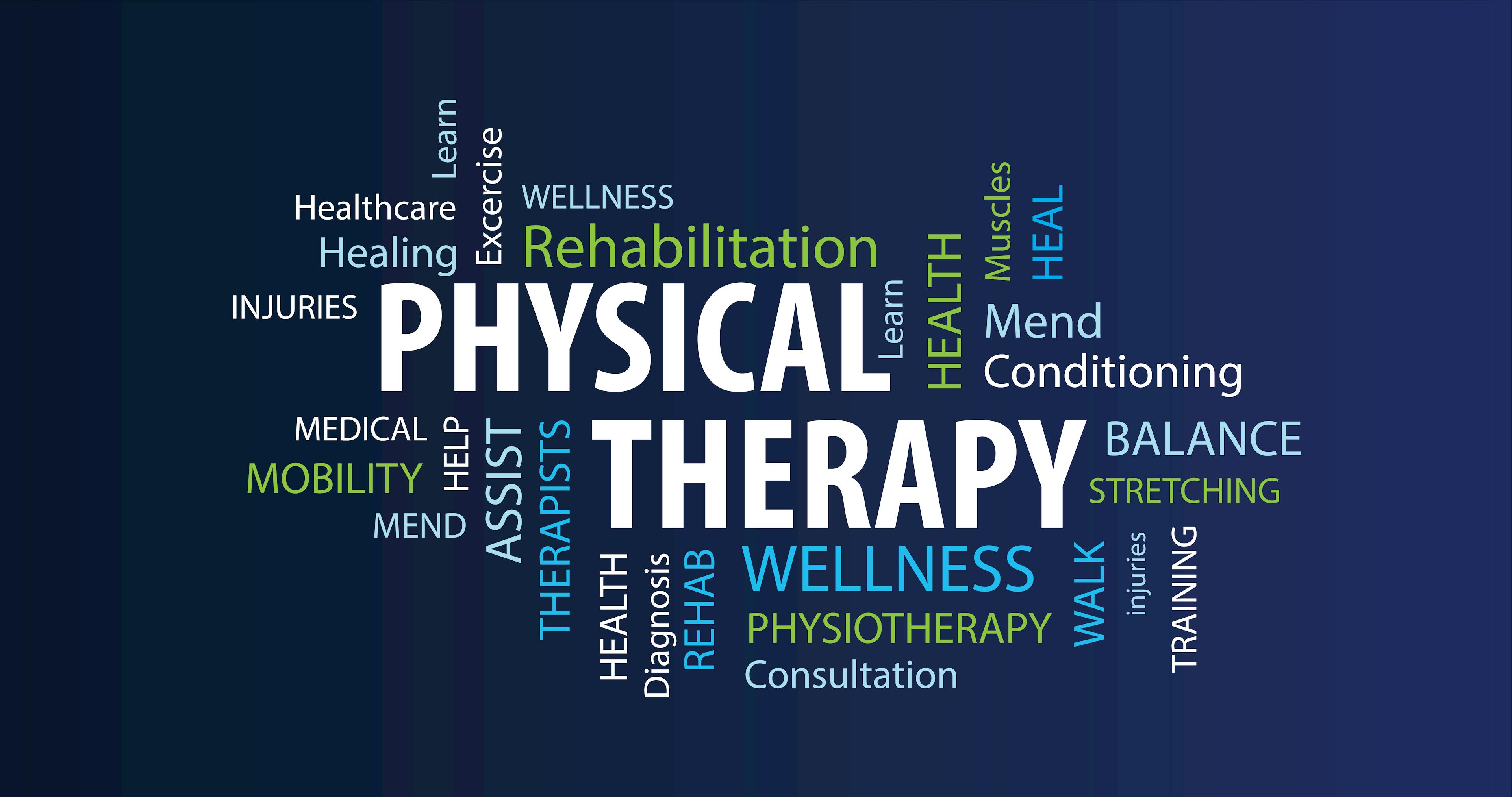 picture of physical therapy-related words
